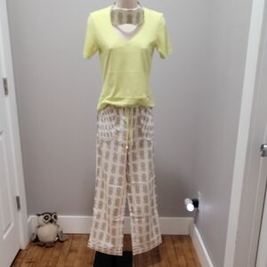 Victoria's Secret The Mayfair Tee-jama Pineapple Print Sz S